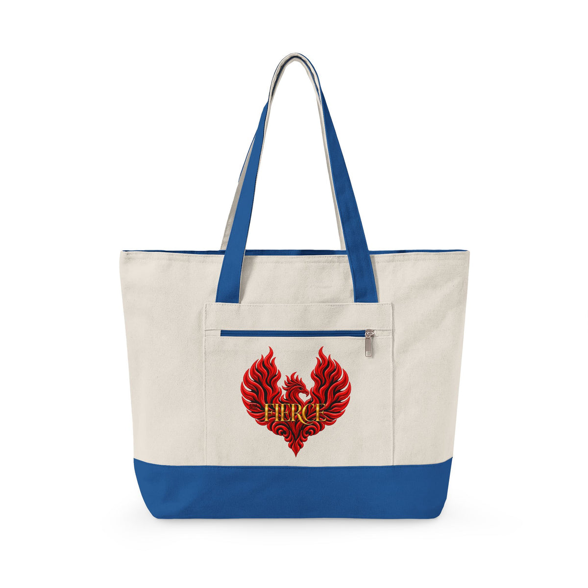 FIERCE Phoenix Two-Tone Zippered Canvas Tote | The Other "F" Words Collection