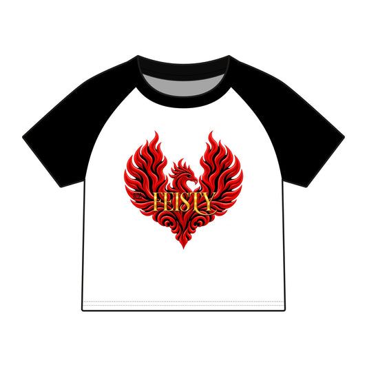 FEISTY Phoenix Raglan Baby Tee |  The Other "F" Words Collection