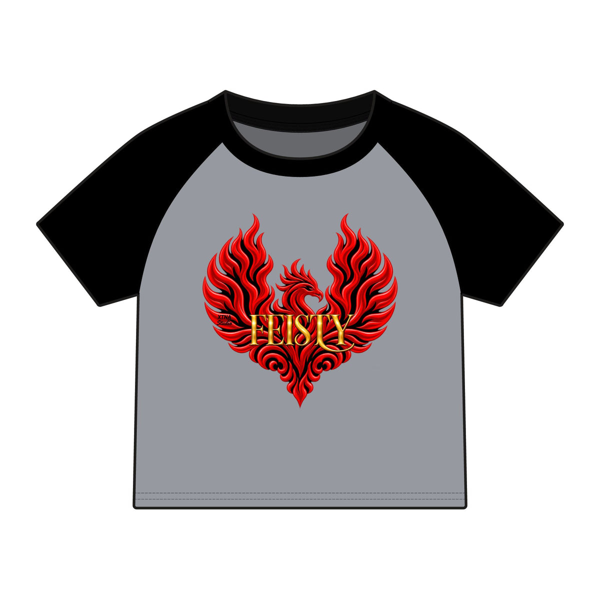 FEISTY Phoenix Raglan Baby Tee |  The Other "F" Words Collection