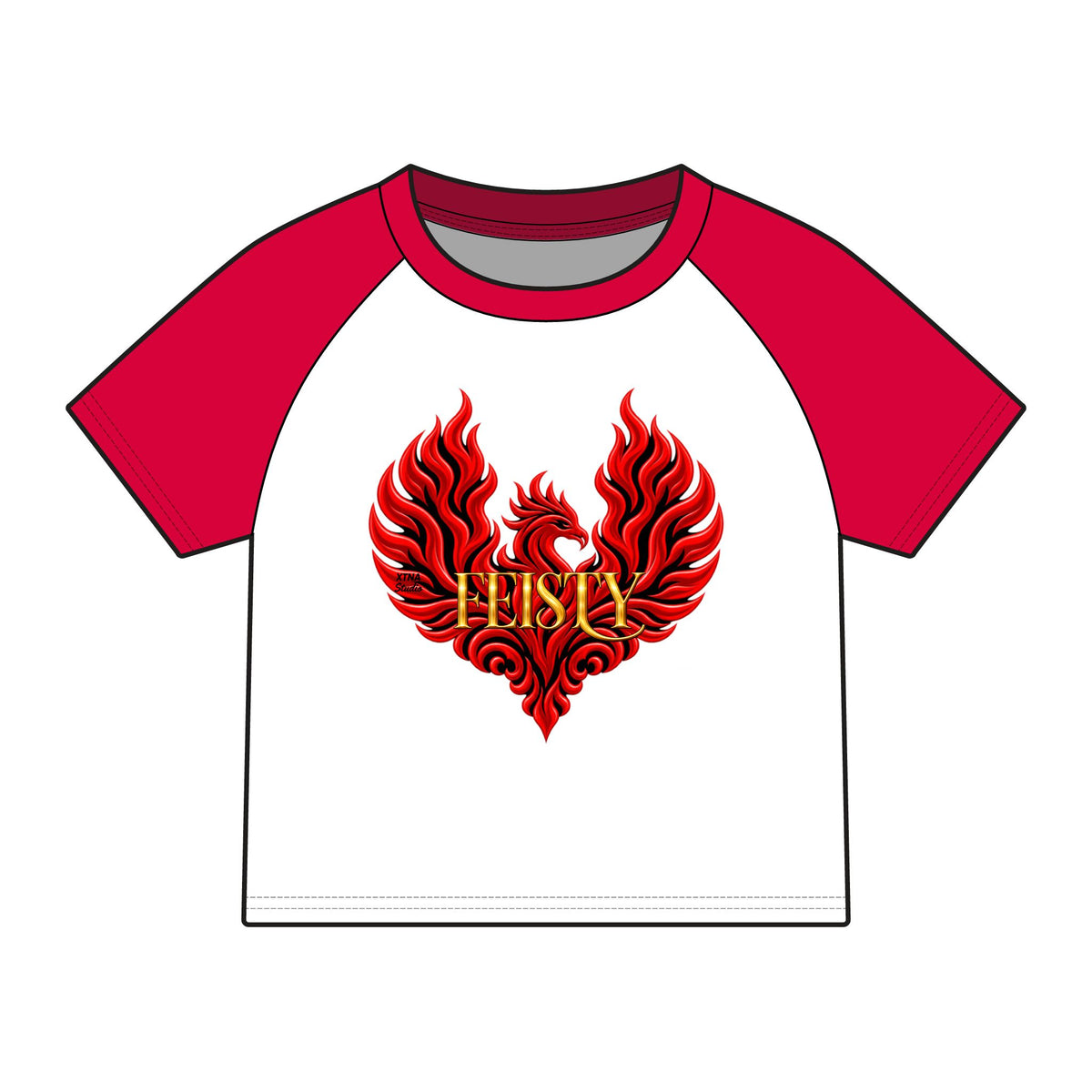 FEISTY Phoenix Raglan Baby Tee |  The Other "F" Words Collection