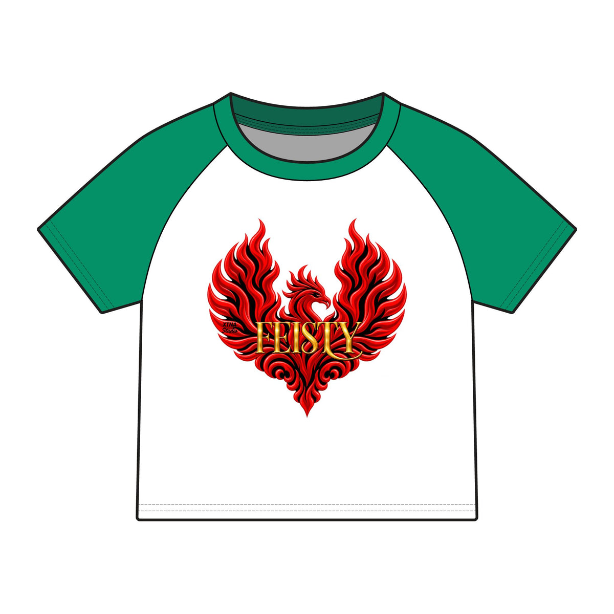 FEISTY Phoenix Raglan Baby Tee |  The Other "F" Words Collection