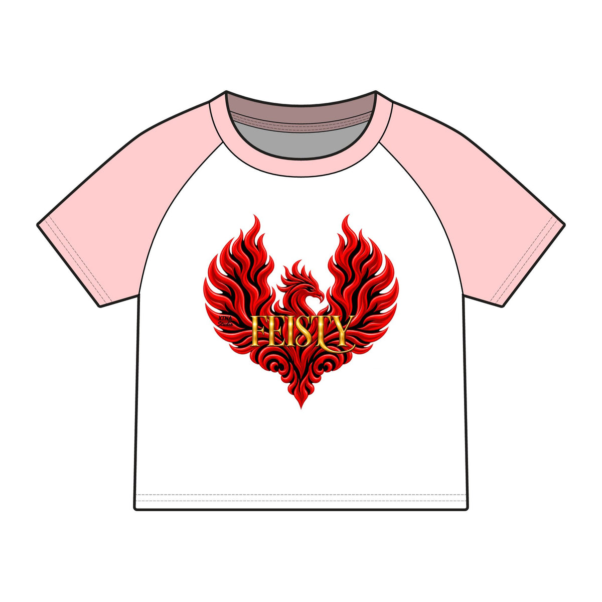 FEISTY Phoenix Raglan Baby Tee |  The Other "F" Words Collection