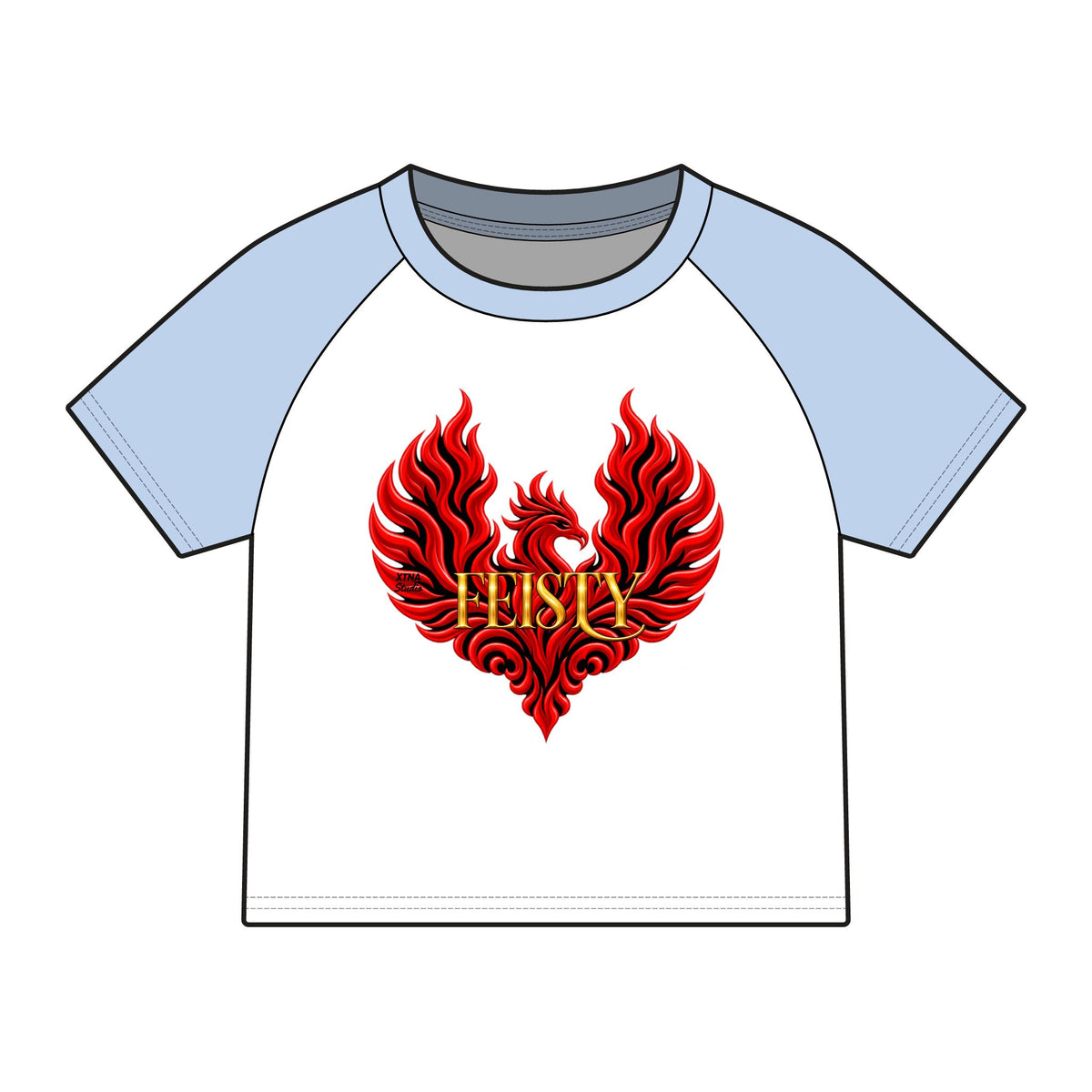 FEISTY Phoenix Raglan Baby Tee |  The Other "F" Words Collection