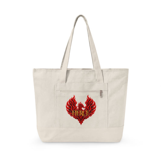 FIERCE Phoenix Zippered Canvas Tote | The Other "F" Words Collection